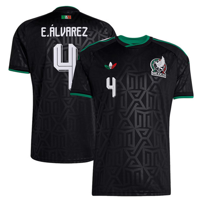 Men's Mexico #4 Edson Alvarez Black 2026 Soccer Jersey