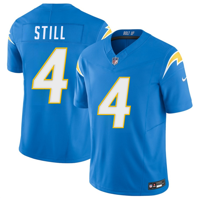 Men's Los Angeles Chargers #4 Tarheeb Still Blue 2026 F.U.S.E. Vapor Limited Stitched Football Jersey