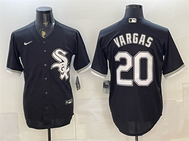Men's Chicago White Sox #20 Miguel Vargas Black Stitched Baseball Jersey