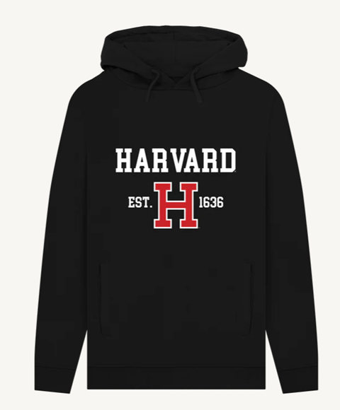 Men's Harvard Crimson Est 1636 Black Hoodie