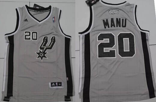 San Antonio Spurs #20 Manu Nickname Gray Swingman Jersey