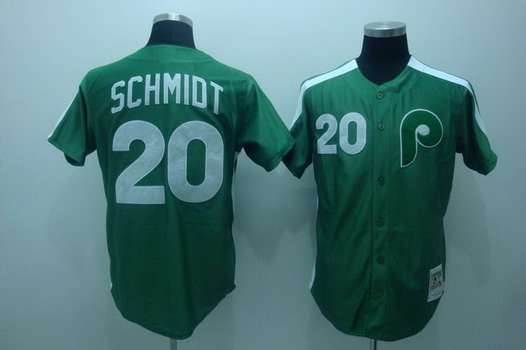 Philadelphia Phillies #20 Mike Schmidt 1981 St. Patrick's Day Green Throwback Jersey