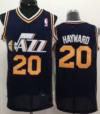 Utah Jazz #20 Gordon Hayward Navy Blue Swingman Jersey