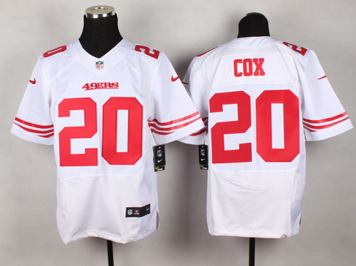 Nike San Francisco 49ers #20 Perrish Cox White Elite Jersey