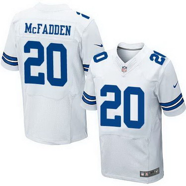 Nike Dallas Cowboys #20 Darren McFadden White Elite Jersey