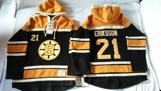 Old Time Hockey Boston Bruins #21 Loui Eriksson Black Hoodie