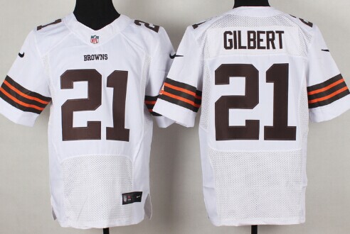 Nike Cleveland Browns #21 Justin Gilbert White Elite Jersey