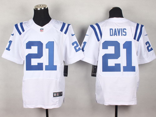 Nike Indianapolis Colts #21 Vontae Davis White Elite Jersey