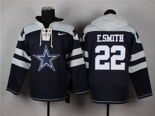 Nike Dallas Cowboys #22 Emmitt Smith 2014 Blue Hoodie