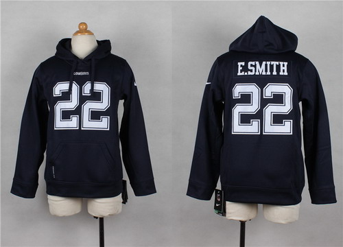 Nike Dallas Cowboys #22 Emmitt Smith Blue Kids Hoodie