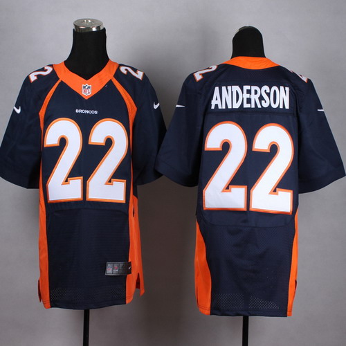 Nike Denver Broncos #22 C. J. Anderson 2013 Blue Elite Jersey