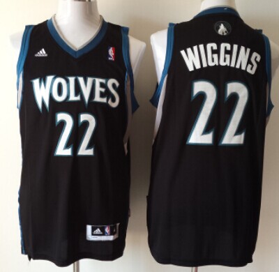 Minnesota Timberwolves #22 Andrew Wiggins Revolution 30 Swingman Black Jersey