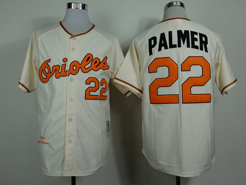 Baltimore Orioles #22 Jim Palmer 1970 Cream Throwback Jersey