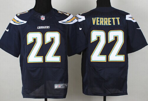 Nike San Diego Chargers #22 Jason Verrett 2013 Navy Blue Elite Jersey
