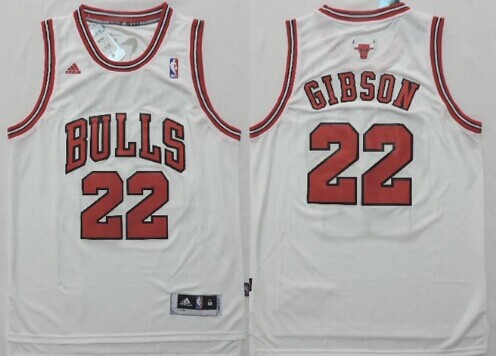 Chicago Bulls #22 Taj Gibson Revolution 30 Swingman White Jersey