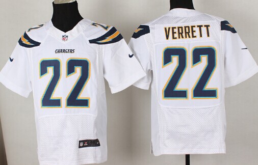 Nike San Diego Chargers #22 Jason Verrett 2013 White Elite Jersey