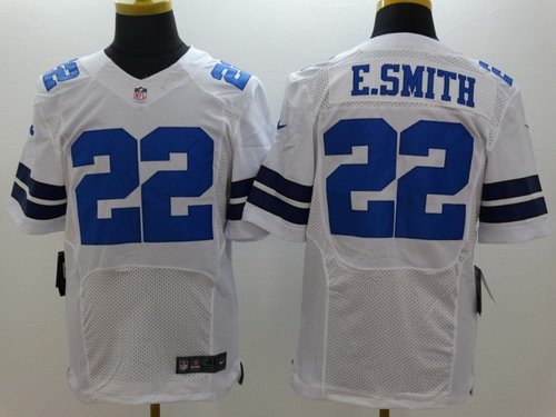 Nike Dallas Cowboys #22 Emmitt Smith White Elite Jersey