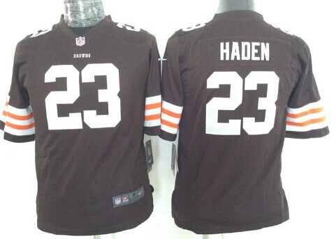 Nike Cleveland Browns #23 Joe Haden Brown Game Kids Jersey