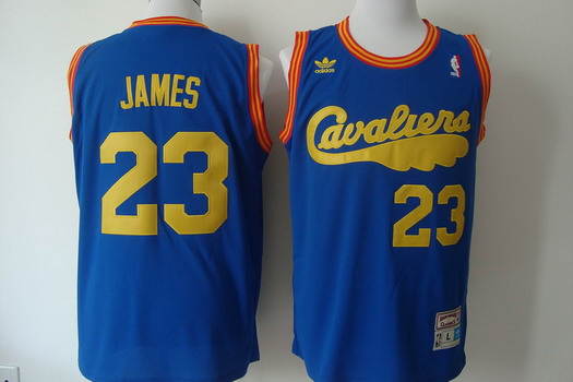 Cleveland Cavaliers #23 LeBron James 2009 Blue Swingman Throwback Jersey