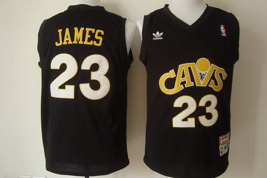 Cleveland Cavaliers #23 LeBron James Cav Black Swingman Throwback Jersey