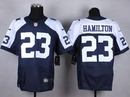 Nike Dallas Cowboys #23 Jakar Hamilton Blue Thanksgiving Elite Jersey