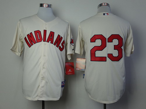 Cleveland Indians #23 Michael Brantley Cream Jersey