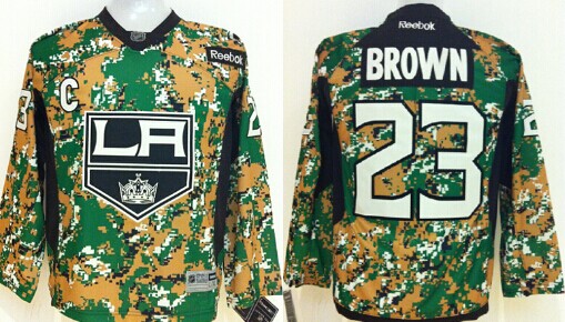 Los Angeles Kings #23 Dustin Brown 2014 Camo Kids Jersey