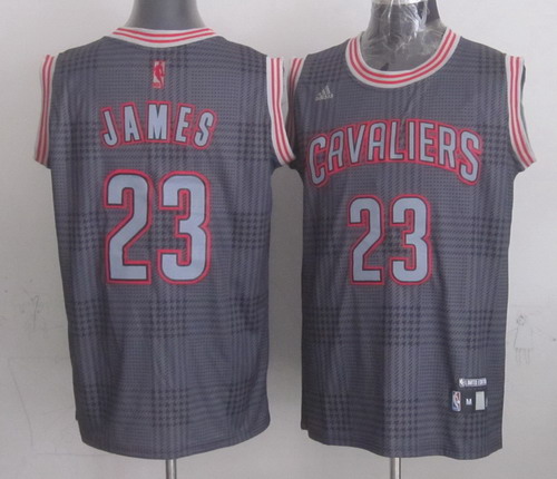 Cleveland Cavaliers #23 LeBron James Gray Shadow Jersey