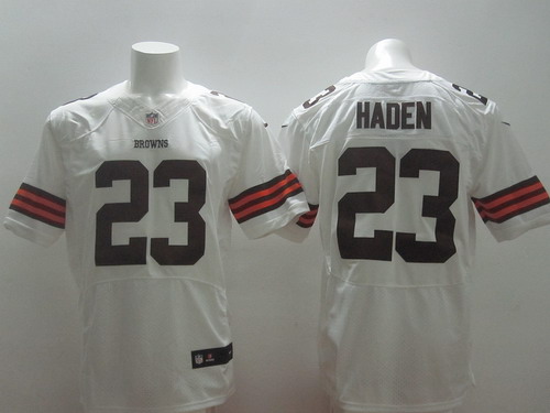 Nike Cleveland Browns #23 Joe Haden White Elite Jersey