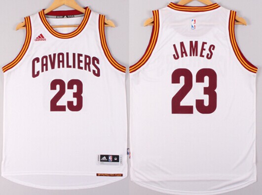 Cleveland Cavaliers #23 LeBron James Revolution 30 Swingman 2014 New White Jersey