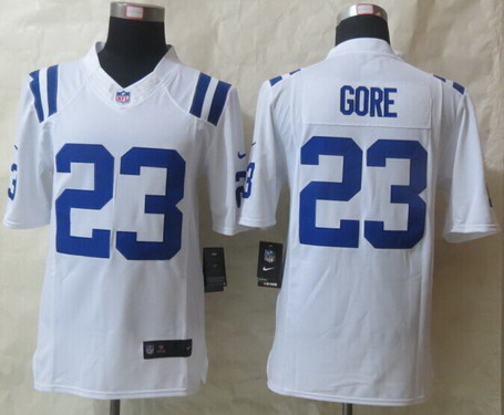 Nike Indianapolis Colts #23 Frank Gore White Limited Jersey