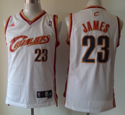 Cleveland Cavaliers #23 LeBron James 2003 White Swingman Jersey