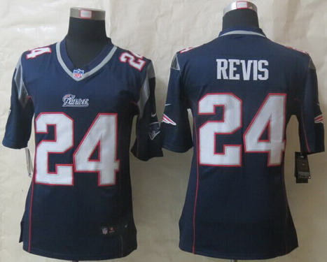 Nike New England Patriots #24 Darrelle Revis Blue Game Jersey