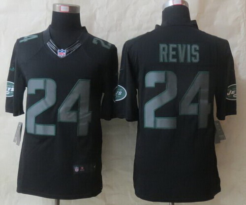 Nike New York Jets #24 Darrelle Revis Black Impact Limited Jersey