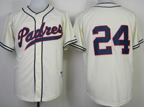 San Diego Padres #24 Cameron Maybin 1948 Cream Jersey