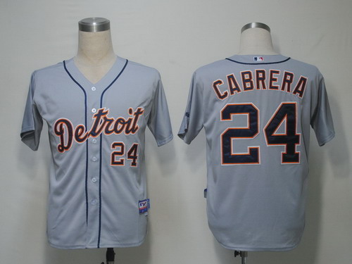 Detroit Tigers #24 Miguel Cabrera Gray Jersey