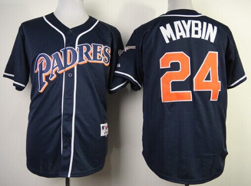 San Diego Padres #24 Cameron Maybin 1998 Navy Blue Jersey