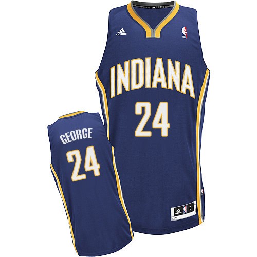 Indiana Pacers #24 Paul George Navy Blue Swingman Jersey