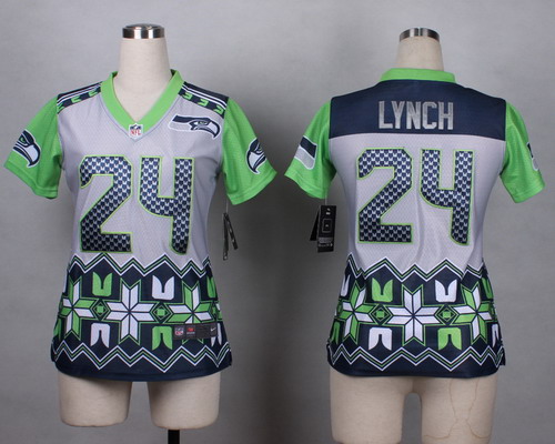 Nike Seattle Seahawks #24 Marshawn Lynch 2015 Noble Fashion Womens Jersey