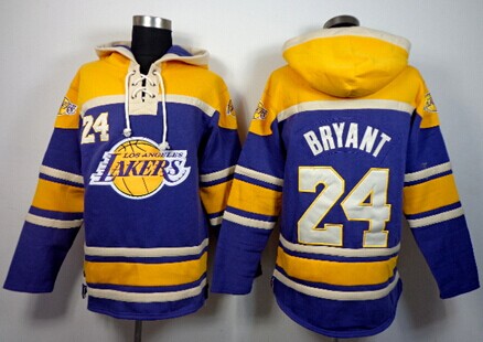 Los Angeles Lakers #24 Kobe Bryant Purple Hoodie