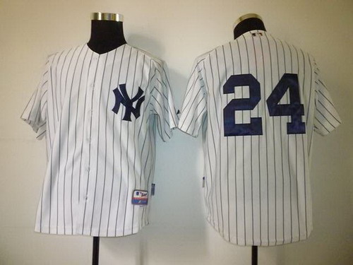 New York Yankees #24 Chris Young White Jersey