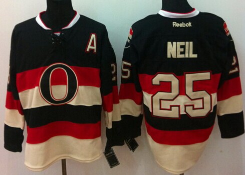 Ottawa Senators #25 Chris Neil Black Third Jersey