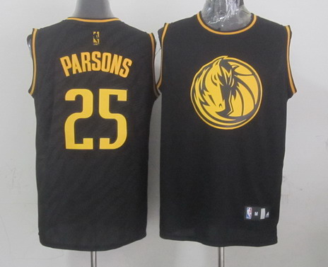 Dallas Mavericks #25 Chandler Parsons Revolution 30 Swingman 2014 Black With Gold Jersey