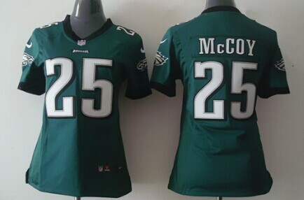 Nike Philadelphia Eagles #25 LeSean McCoy Dark Green Game Womens Jersey