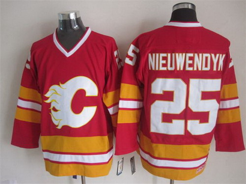 Calgary Flames #25 Joe Nieuwendyk Red Throwback CCM Jersey