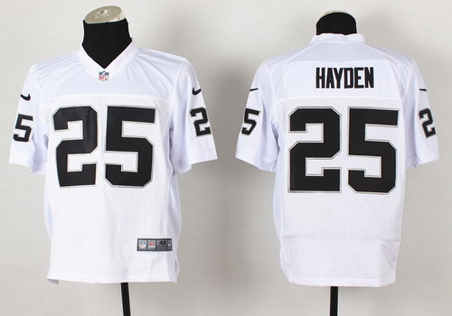 Nike Oakland Raiders #25 D.J. Hayden White Elite Jersey