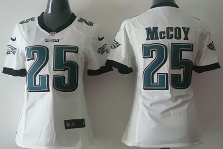 Nike Philadelphia Eagles #25 LeSean McCoy White Game Womens Jersey