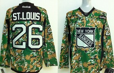 New York Rangers #26 Martin St. Louis 2014 Camo Jersey