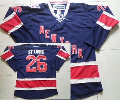 New York Rangers #26 Martin St. Louis Navy Blue Third 85TH Jersey