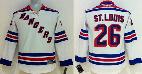 New York Rangers #26 Martin St. Louis White Kids Jersey